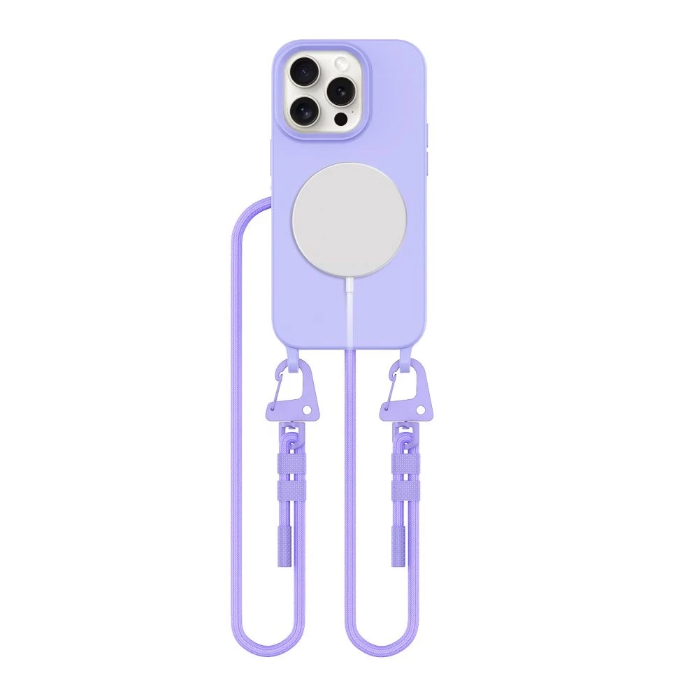 TECH-PROTECT MAGNECKLACE MagSafe Apple iPhone 15 Pro dėklas telefonui levandų spalvos