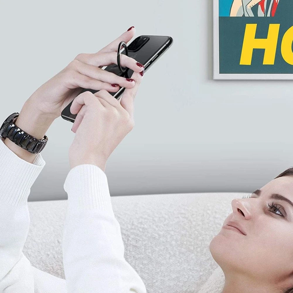 Tech-Protect Magnetic Phone Ring holder / ring su stovelio funkcija – juodos spalvos