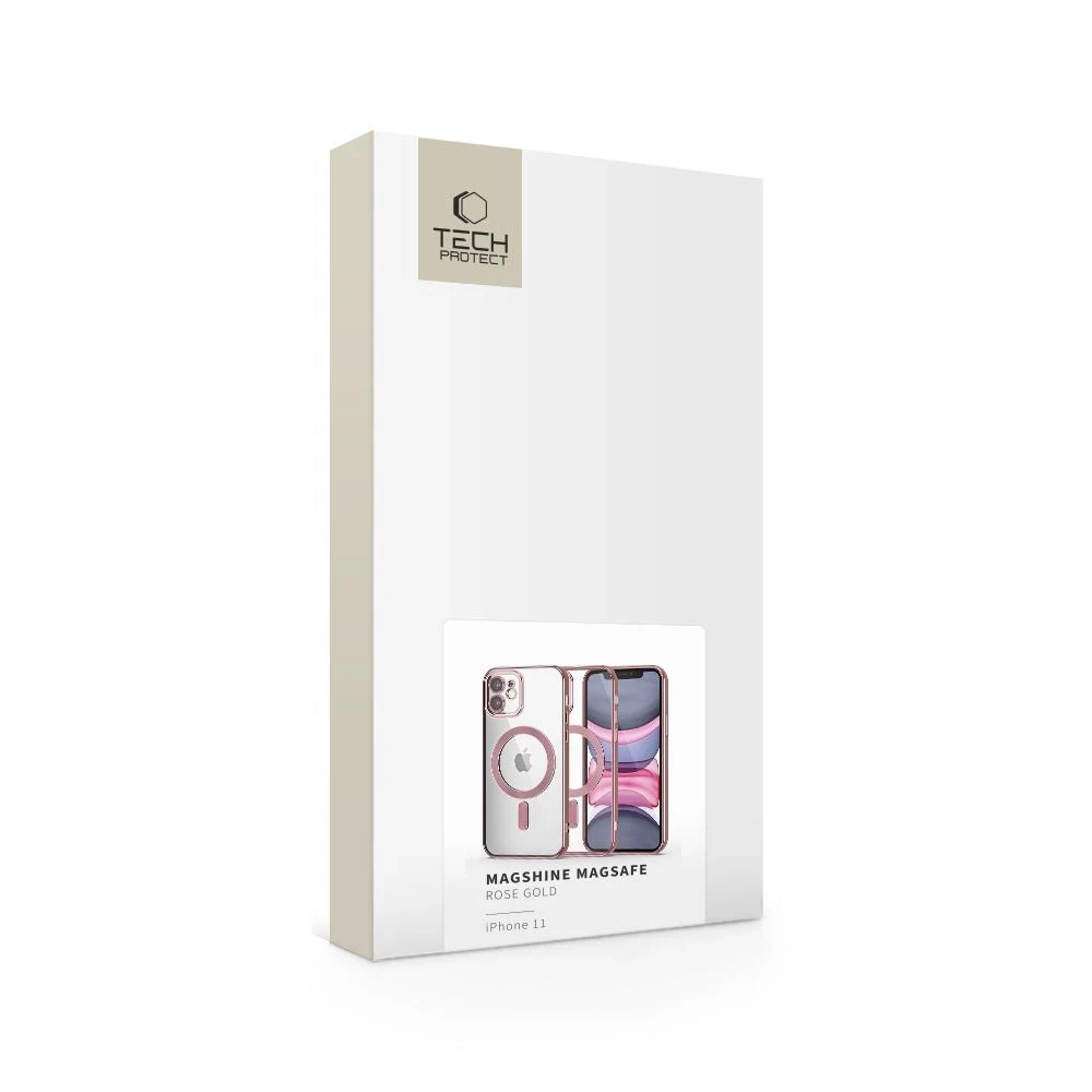Tech-Protect MagShine Line MagSafe Apple iPhone 11 – dėklas telefonui rožinės spalvos