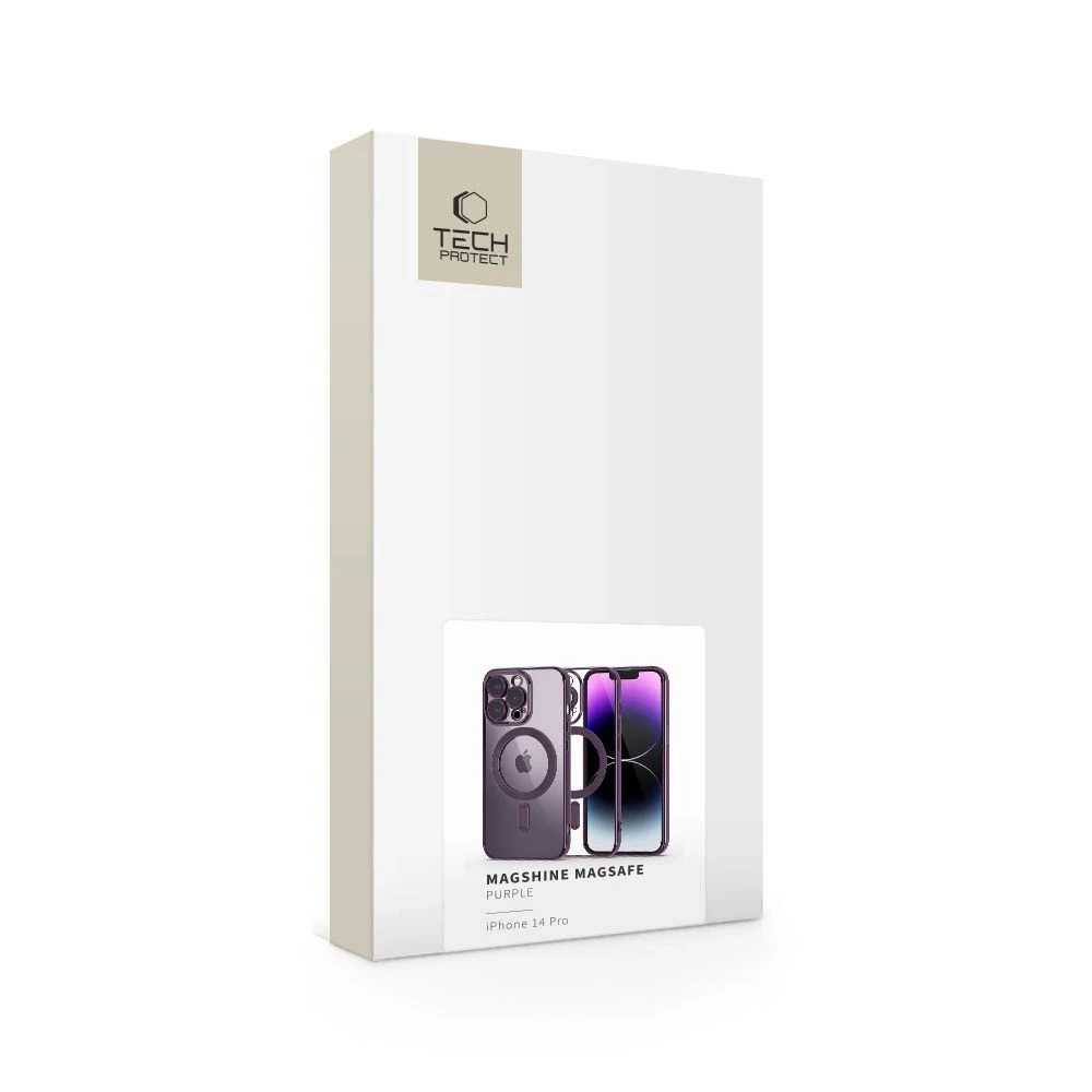 Tech-Protect MagShine Line MagSafe Apple iPhone 14 Pro – dėklas telefonui violetinės spalvos