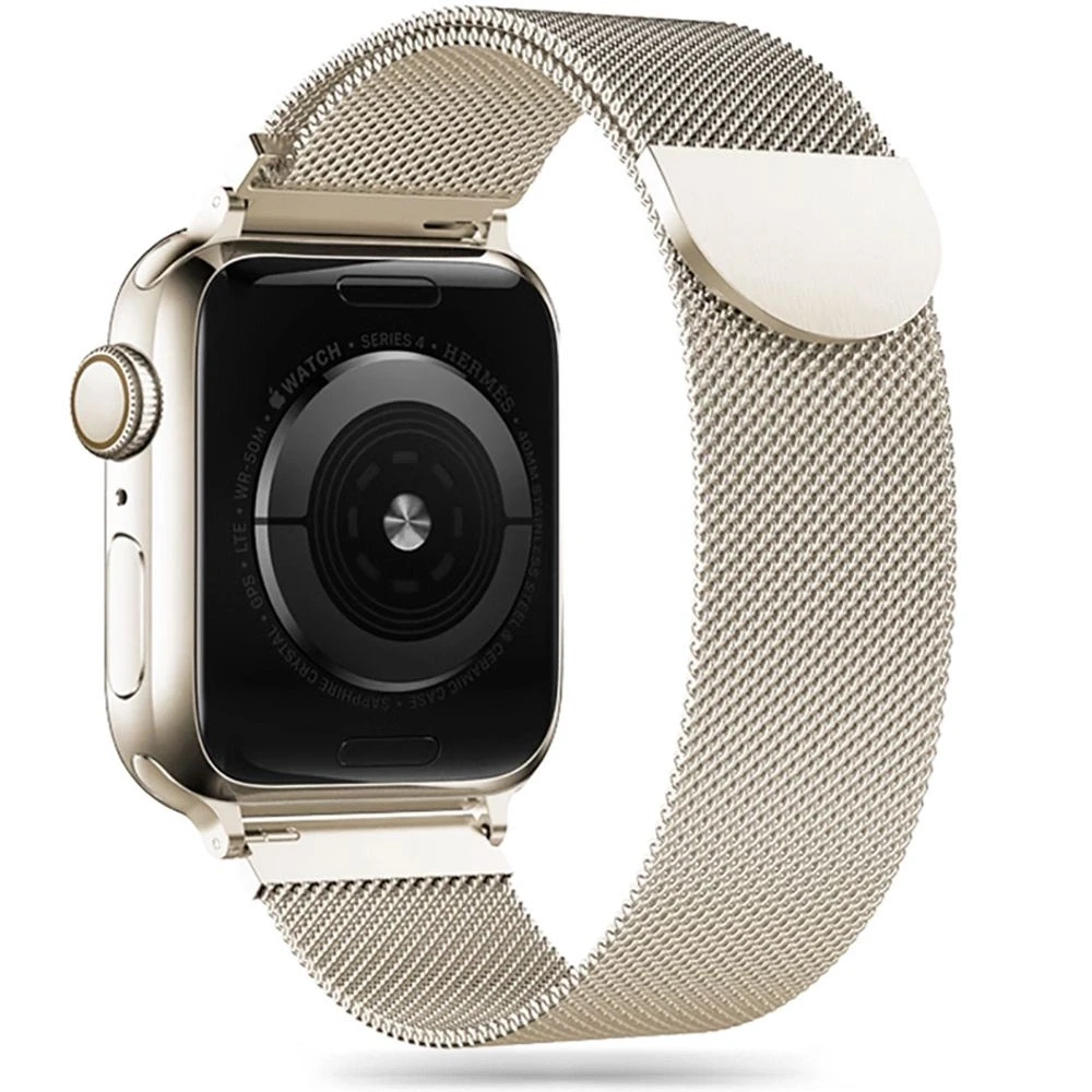 Apyrankė Apple Watch 8 / 9 / 10 / 11 / SE / Ultra (44 / 45 / 46 / 49 mm) Tech-Protect Milaneseband Starlight