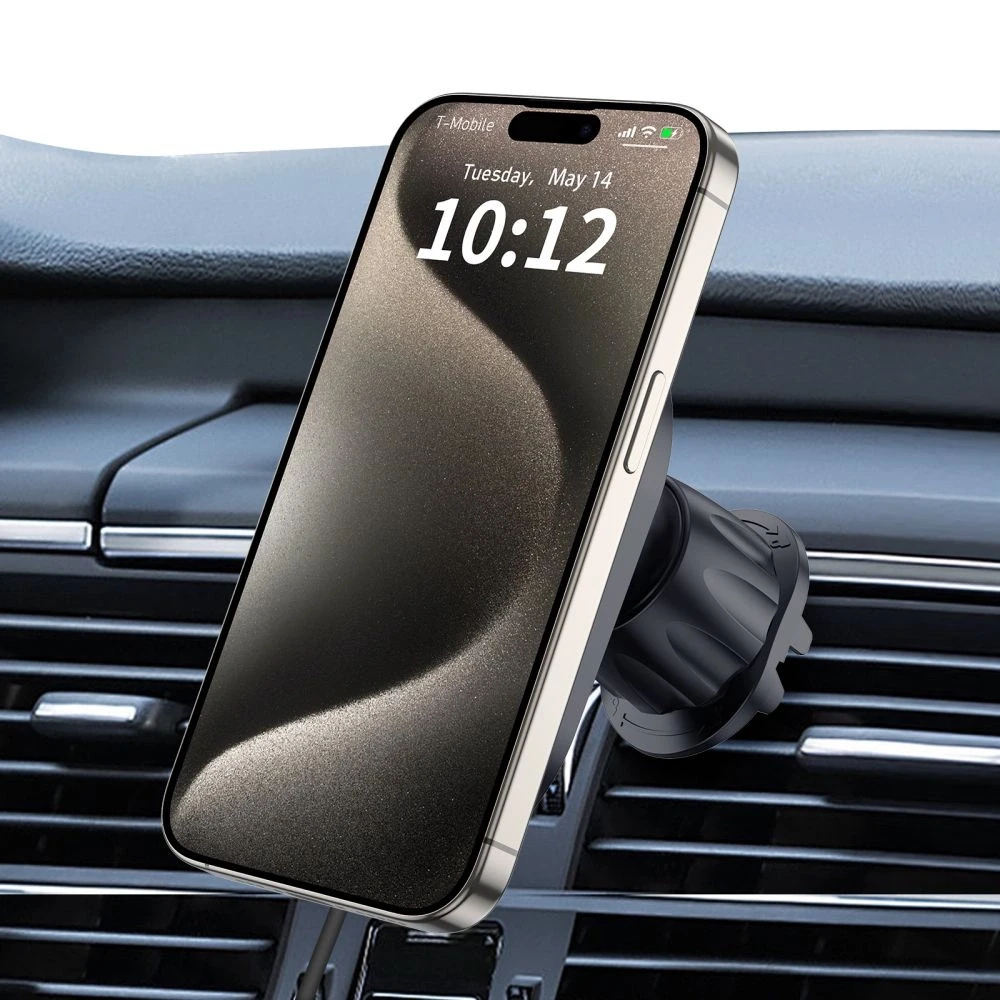 Tech-Protect MM15W-V6 15W automobilinis laikiklis su įkrovikliu MagSafe juodos spalvos