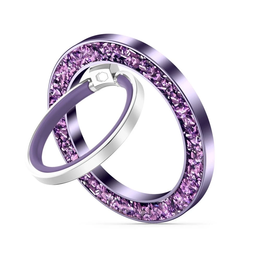 Tech-Protect MMR200 magnetinis laikiklis / ring su MagSafe – violetinės spalvos su crystals
