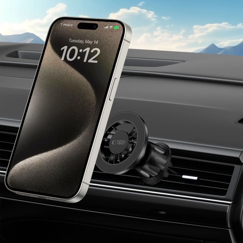 Tech-Protect N56 Magnetinis MafSafe automobilio laikiklis CD lizdo laikiklis - Juodas