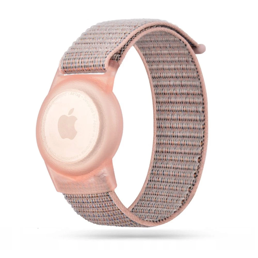 Apyrankė Apple AirTag Tech-Protect Nylon For Kids rožinės spalvos