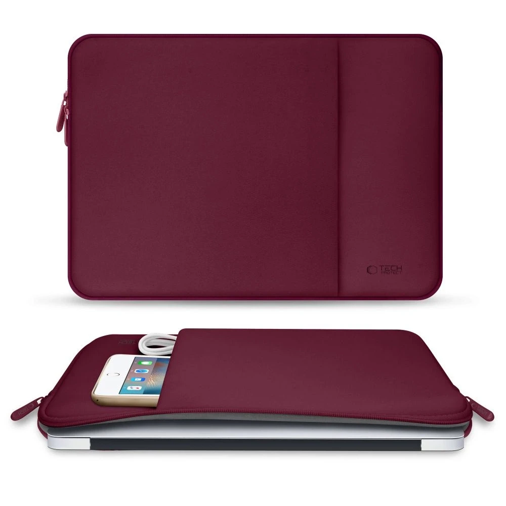 Tech-Protect Neoprene Nešiojamas kompiuteris Case 15-16" - Burgundy