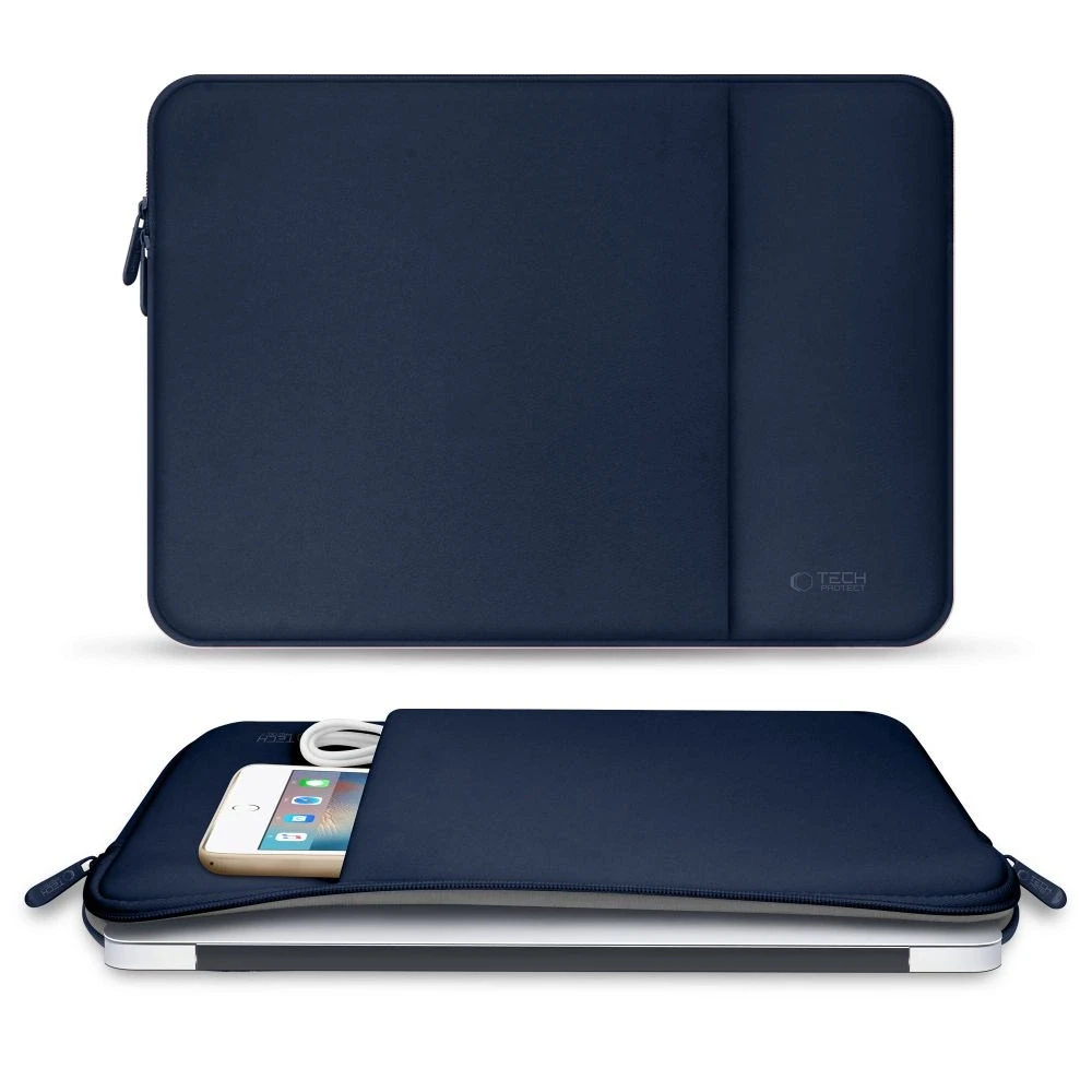 Tech-Protect Neoprene Nešiojamas kompiuteris Case 15-16" - Navy Mėlyna