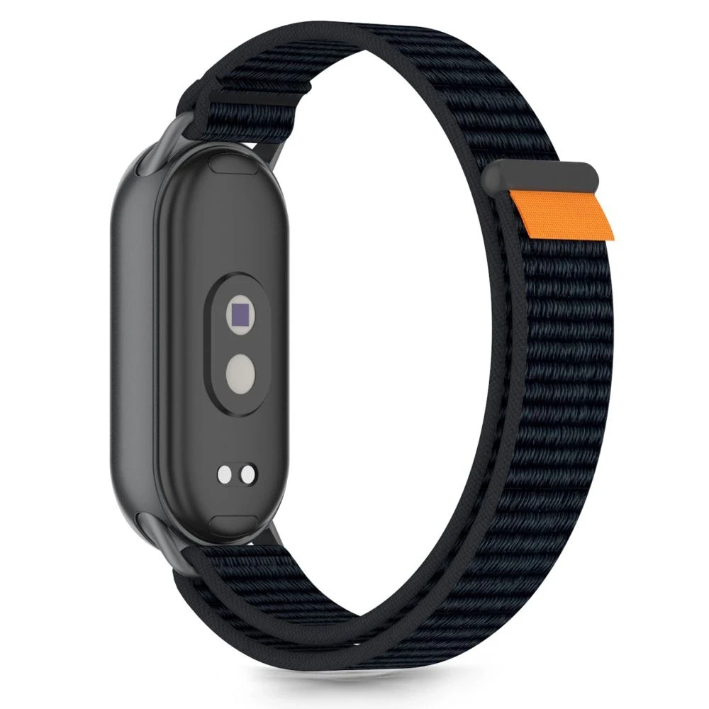 Tech-Protect Nylon Pro apyrankė skirta Xiaomi Smart Band 8/9/10/NFC – juodos spalvos and oranžinės spalvos