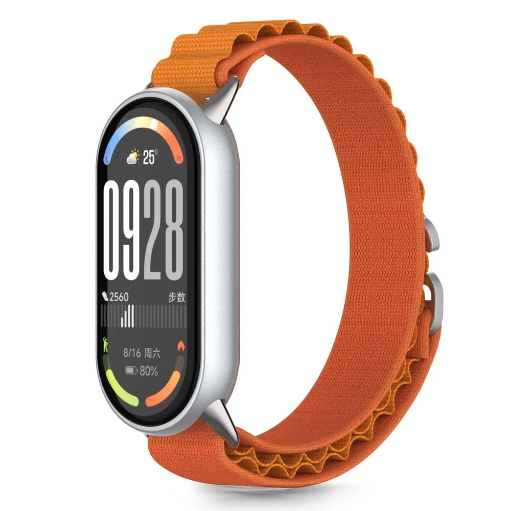 Tech-Protect Nylon Pro apyrankė skirta Xiaomi Smart Band 8 / 9 / 10 / NFC – oranžinės spalvos