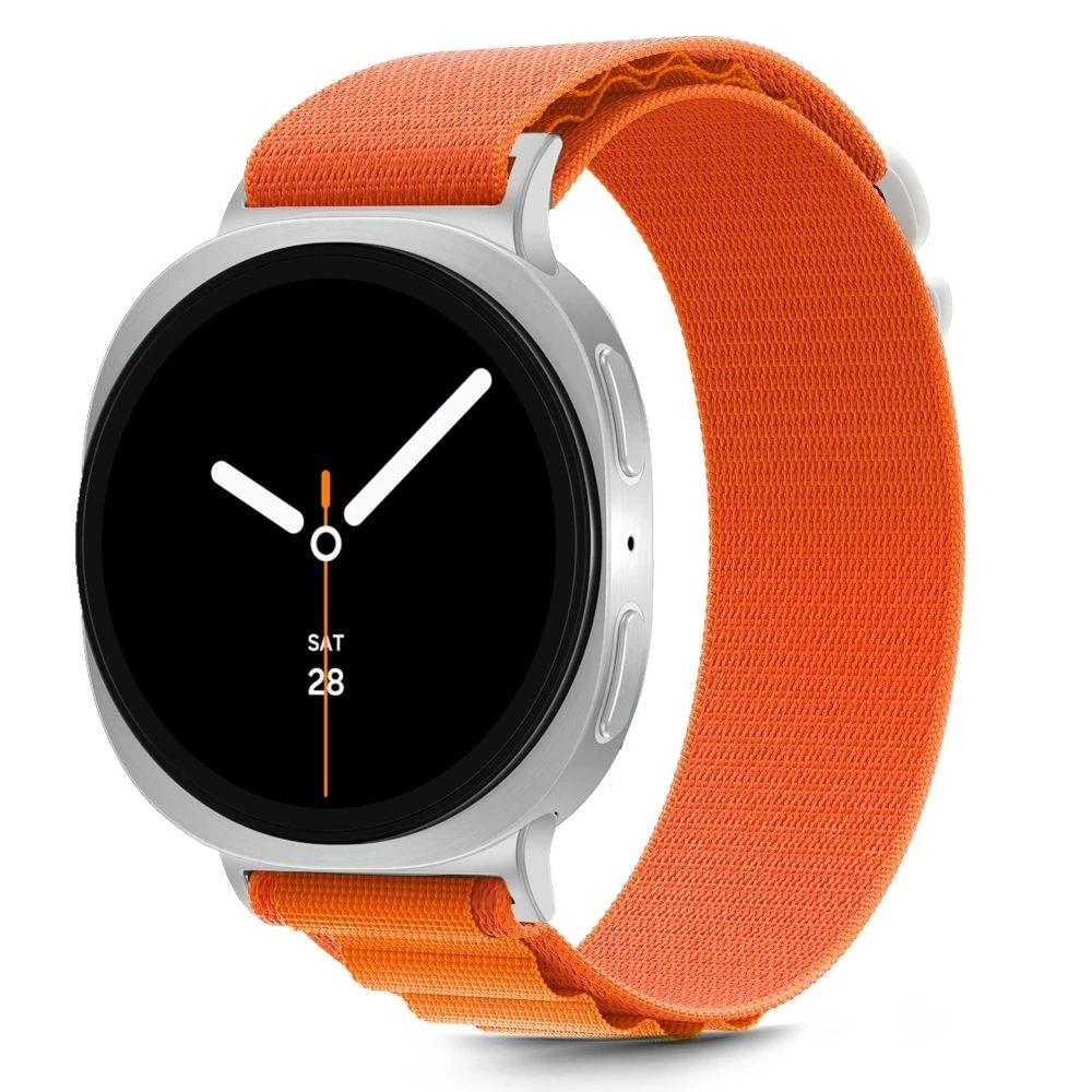Tech-Protect Nylon Stripe apyrankė skirta Samsung Galaxy Watch 40/44/46 mm – oranžinės spalvos
