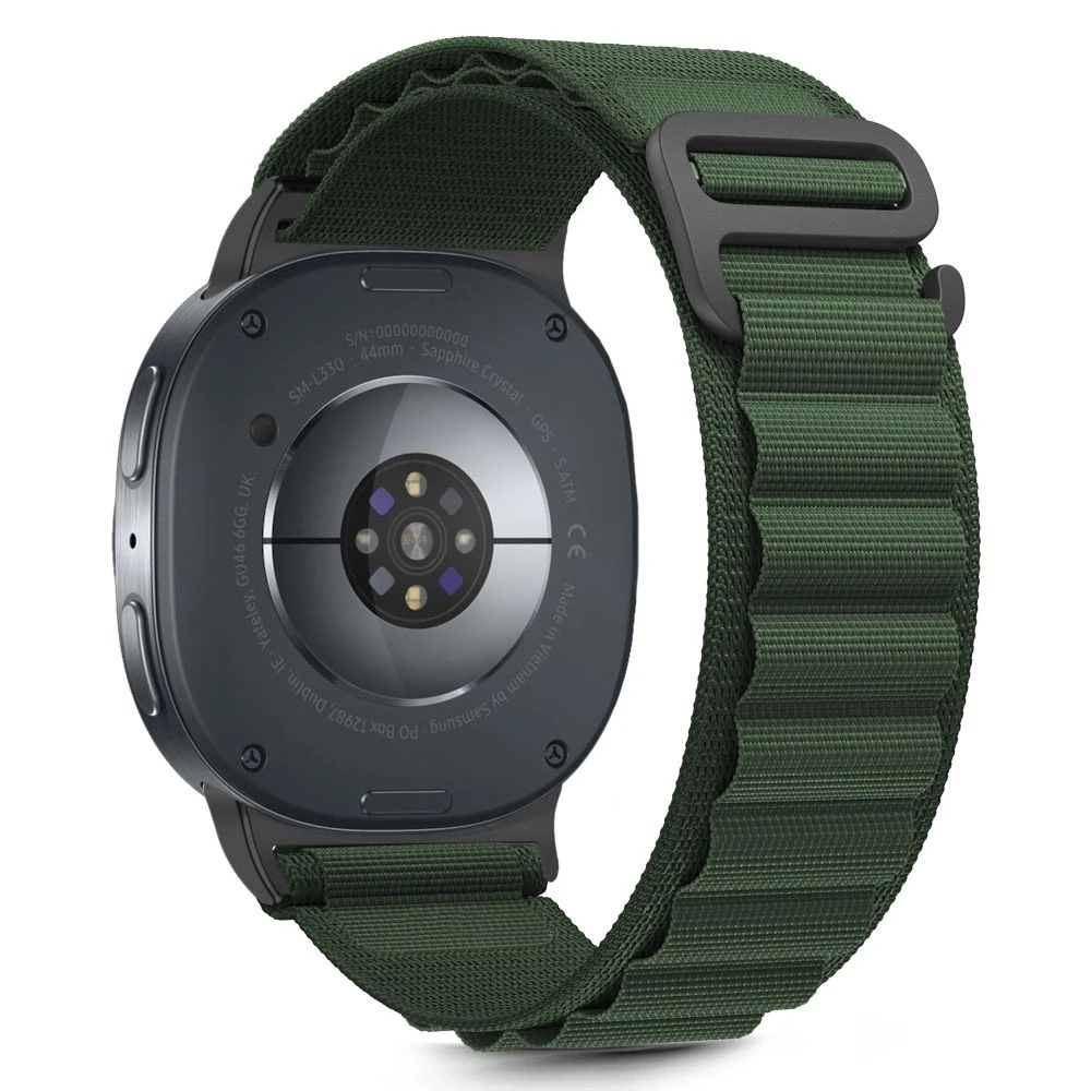 Tech-Protect Nylon Stripe apyrankė skirta Samsung Galaxy Watch 40/44/46 mm – žalios spalvos