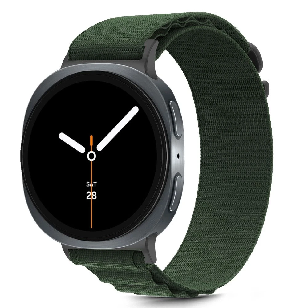 Tech-Protect Nylon Stripe apyrankė skirta Samsung Galaxy Watch 40/44/46 mm – žalios spalvos