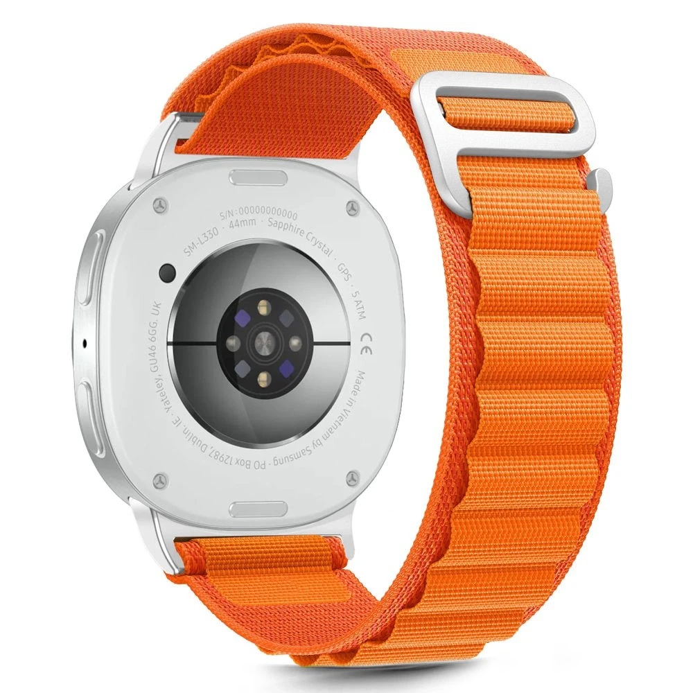 Tech-Protect Nylon Stripe apyrankė skirta Samsung Galaxy Watch 40/44/46 mm – oranžinės spalvos