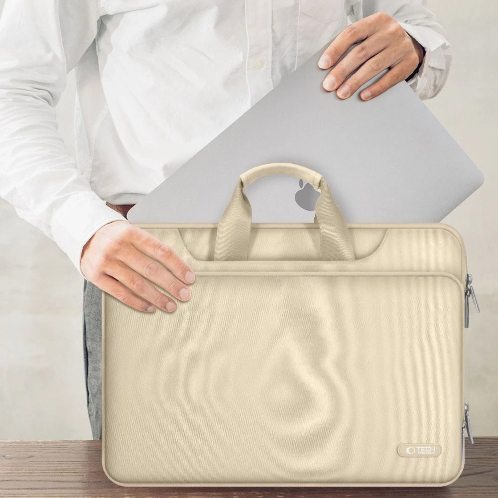 Tech-Protect Pocket 13-14 Nešiojamas kompiuteris Bag - rusvai gelsvas