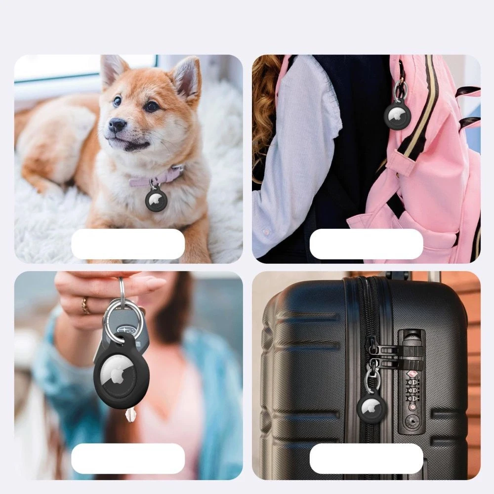 Tech-Protect Rough 2-pack Apple AirTag – dėklas telefonui juodos spalvos