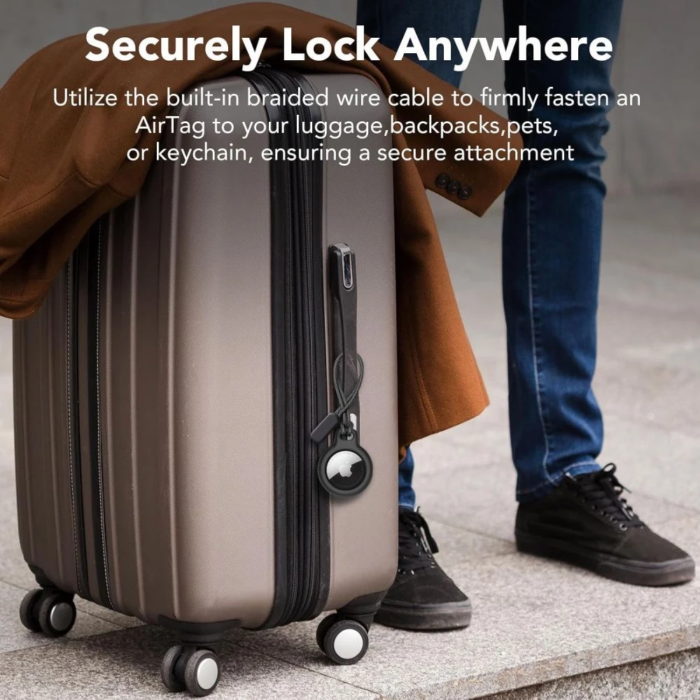 Tech-Protect Rough 2-pack Apple AirTag – dėklas telefonui juodos spalvos