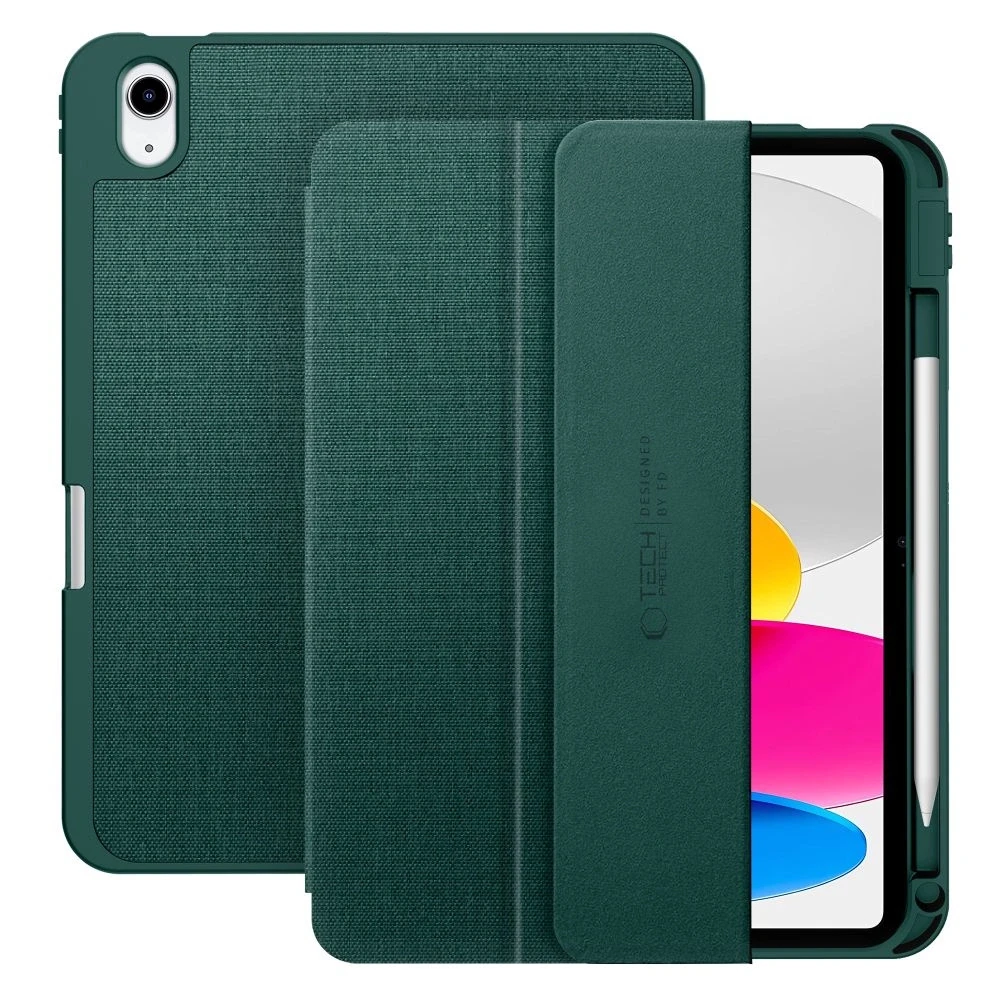 „Tech-Protect SC Pen Canvas“ dėklas iPad 10.9 colio planšetiniam kompiuteriui, 10 / 2022 / 11 colio planšetiniam kompiuteriui, 11 / 2025 - žalias