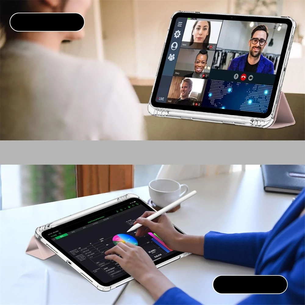 Tech-Protect SC Pen Hybrid Apple iPad 10.9” 10 / 2022 / 11” 11 / 2025 – dėklas planšetiniam kompiuteriui rožinės spalvos