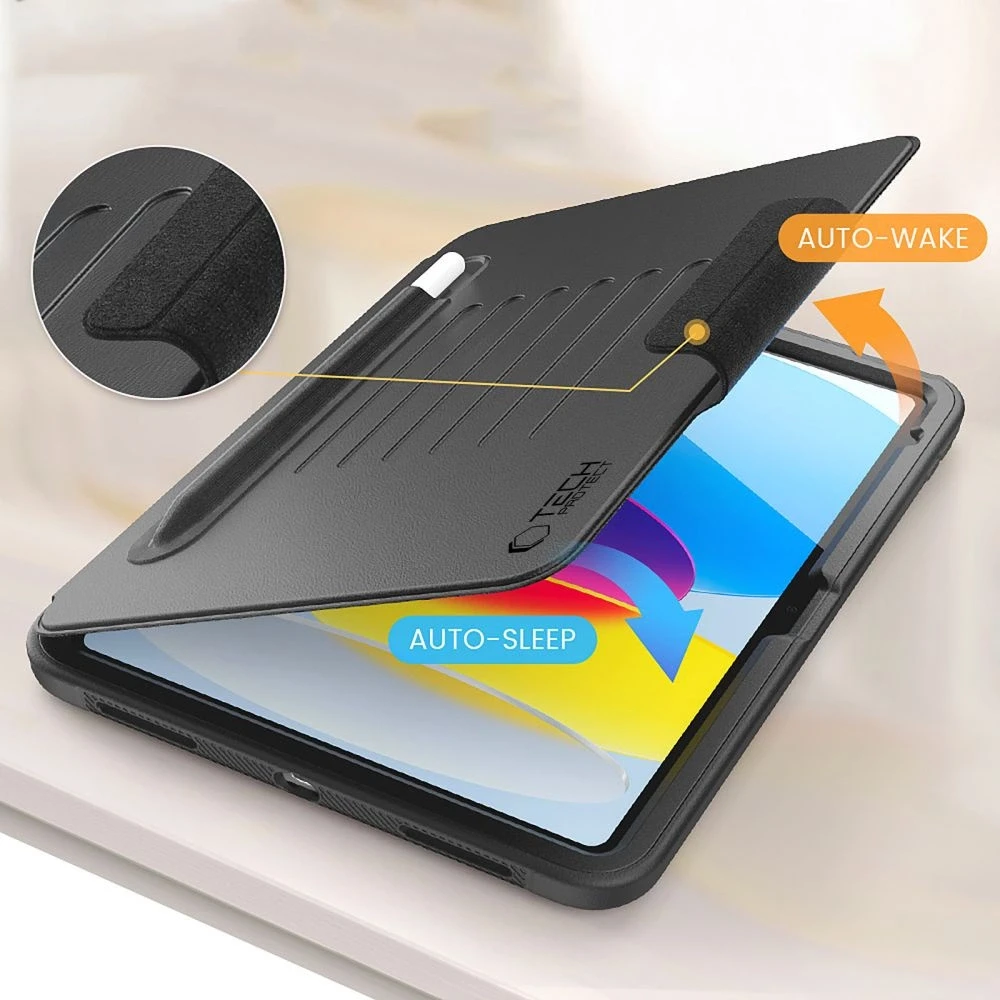 „Tech-Protect SC Pen“ dėklas, skirtas „iPad 10.9" 2022“ (10-osios kartos) / 11" 2025 (11-osios kartos) planšetiniams kompiuteriams – Juodas
