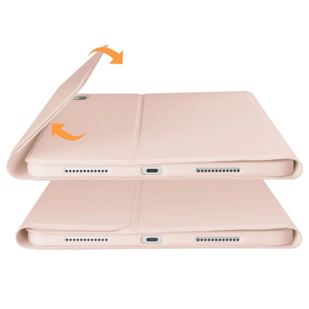 4Kom Tech-Protect SC Pen + klaviatūra su klaviatūra Apple iPad D 10.9” 10 / 2022 / 11” 11 / 2025 – dėklas planšetiniam kompiuteriui rožinės spalvos