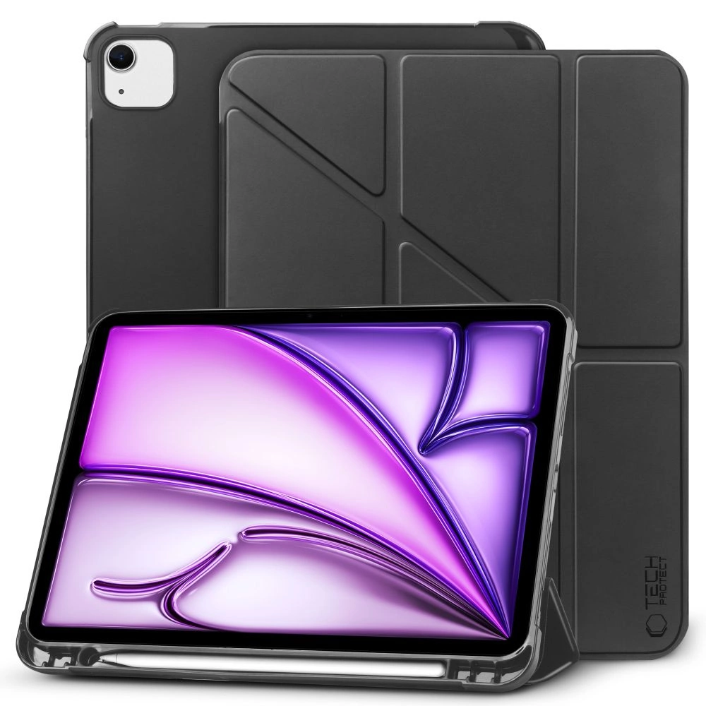 Dėklas iPad Air 13.0 2024 Tech-Protect Sc Pen Origami juodos spalvos