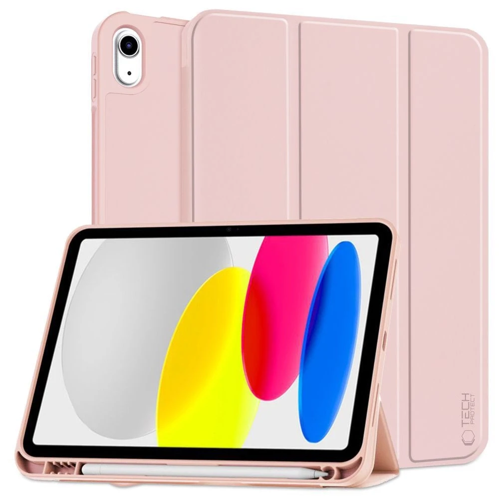 Tech-Protect SC Pen Apple iPad 10.9” 10 / 2022 / 11” 11 / 2025 – dėklas planšetiniam kompiuteriui rožinės spalvos
