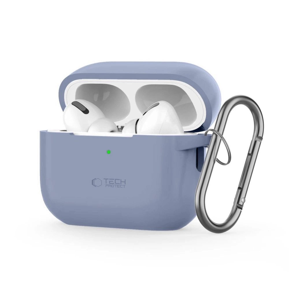 Dėklas Tech-Protect SILICONE HOOK AIRPODS Pro 1 / 2 ŠVIESIAI MĖLYNAS