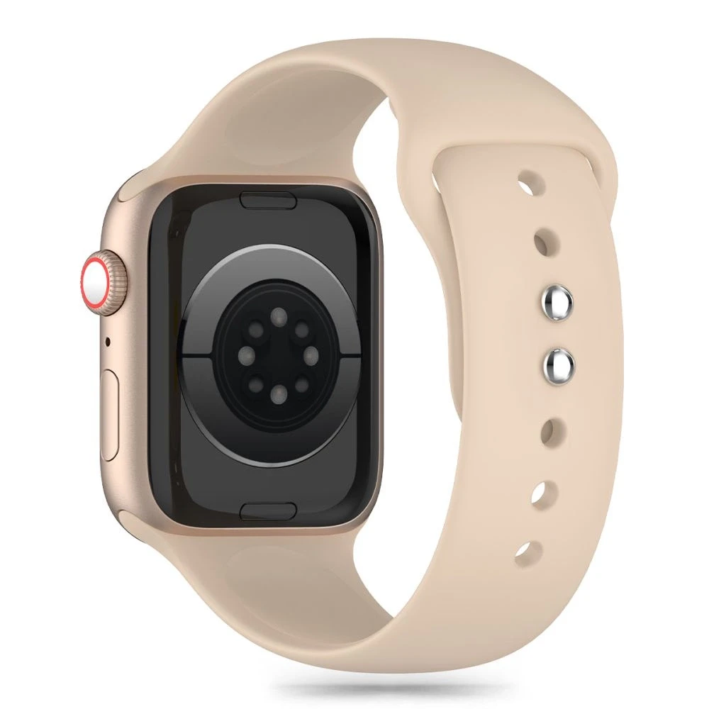 Apyrankė Apple Watch 3 / 4 / 5 / 6 / 7 / 8 / 9 / SE (38 / 40 / 41 MM) Tech-Protect silikoninė Walnut beige