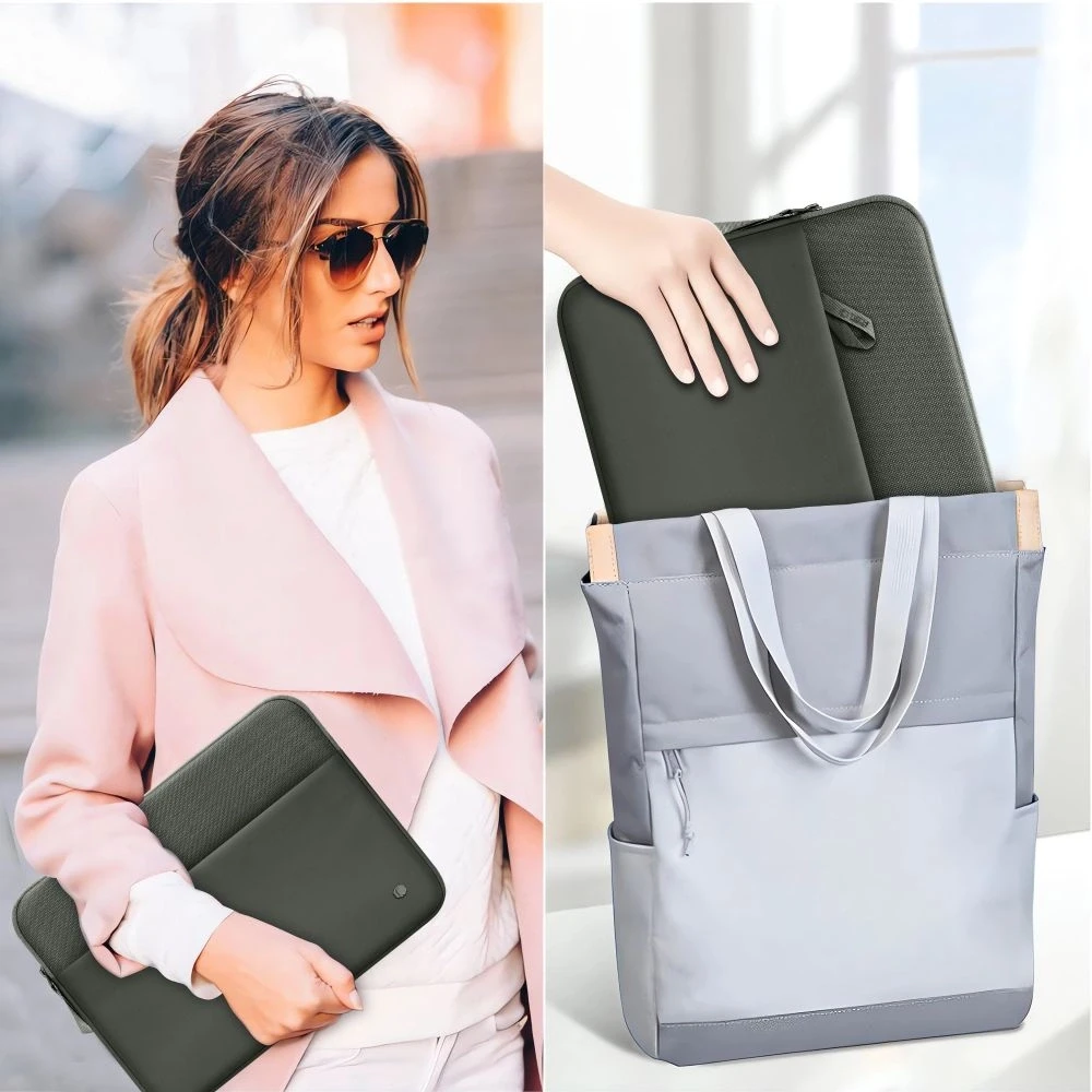 Tech-Protect Sleeve Nešiojamas kompiuteris Bag 13-14 - Žalias