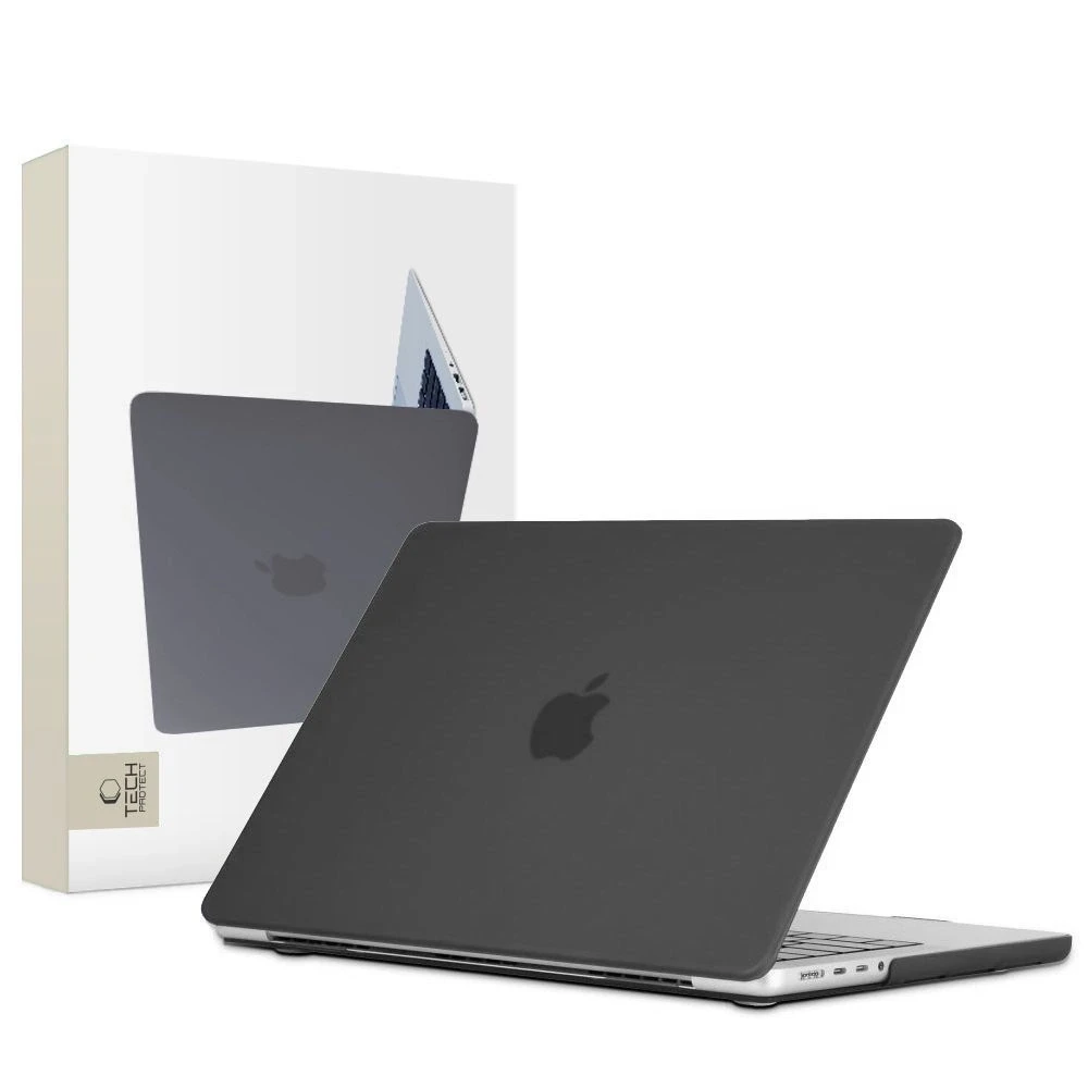 Tech-Protect SmartShell dėklas Apple MacBook Pro 16" M1 / ​​M2 / M3 2021-2023 – matinės juodos spalvos