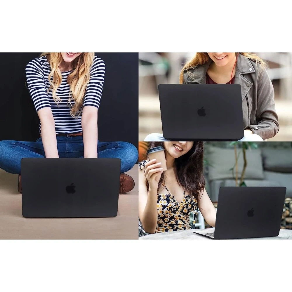 Tech-Protect SmartShell dėklas Apple MacBook Air 15" M2 / M3 / 2023-2024 – matinės juodos spalvos