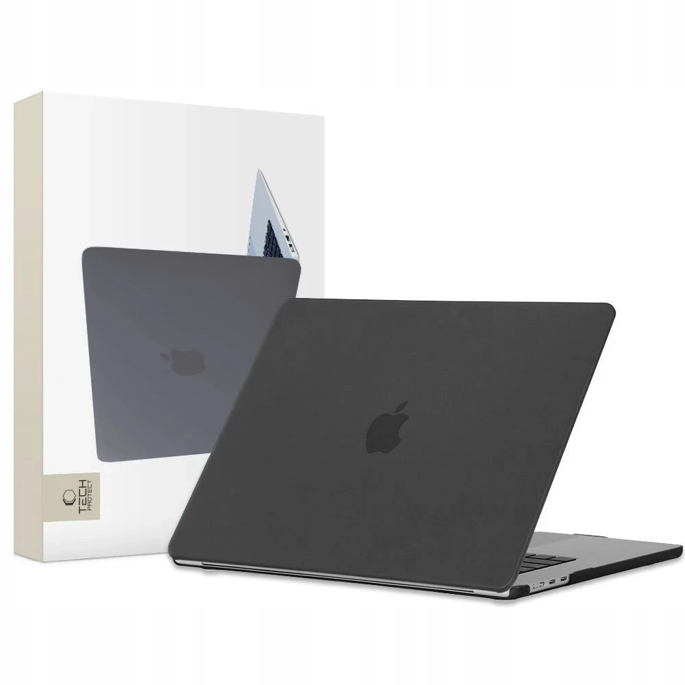 Tech-Protect SmartShell dėklas Apple MacBook Air 15" M2 / M3 / 2023-2024 – matinės juodos spalvos