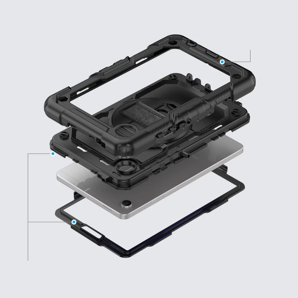 Dėklas Samsung Galaxy Tab A9 8.7 Tech-Protect Solid360 juodos spalvos