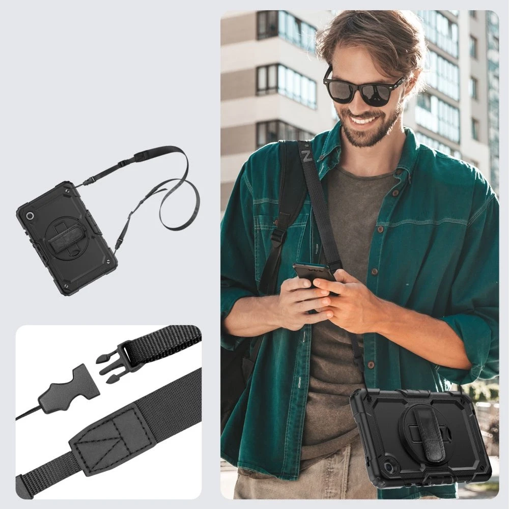 Dėklas Samsung Galaxy Tab A9 8.7 Tech-Protect Solid360 juodos spalvos
