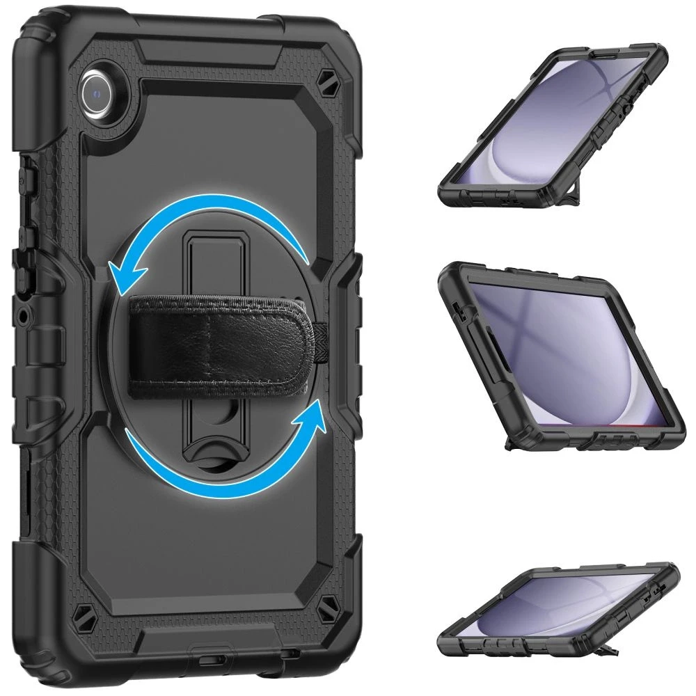 Dėklas Samsung Galaxy Tab A9 8.7 Tech-Protect Solid360 juodos spalvos