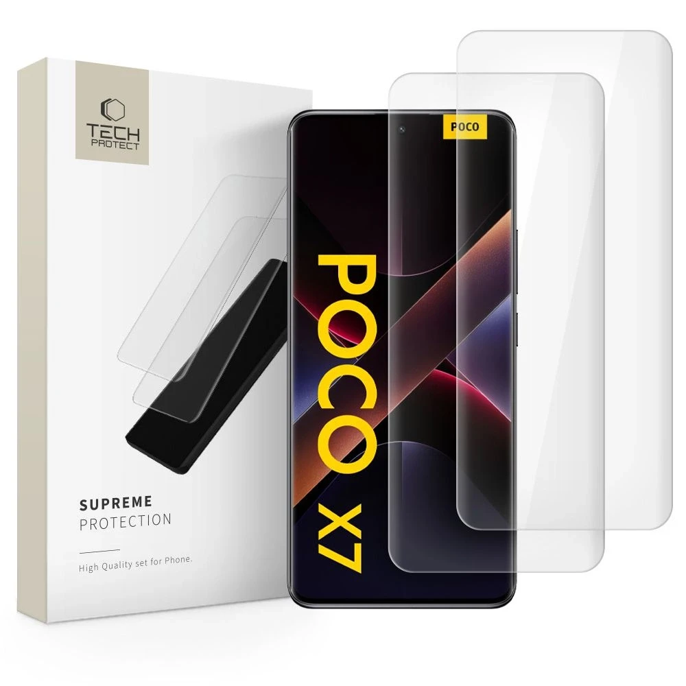 Tech-Protect Supreme Protection apsauginis stiklas for Xiaomi Redmi Note 14 PRO / 14 PRO+ 5G / Poco X7 5G – Transparent