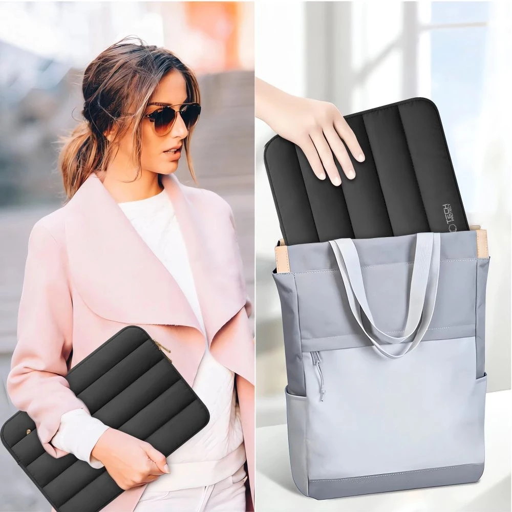 Tech Protect Tech-Protett Fluffy Nešiojamas kompiuteris Bag 15-16 - Juodas