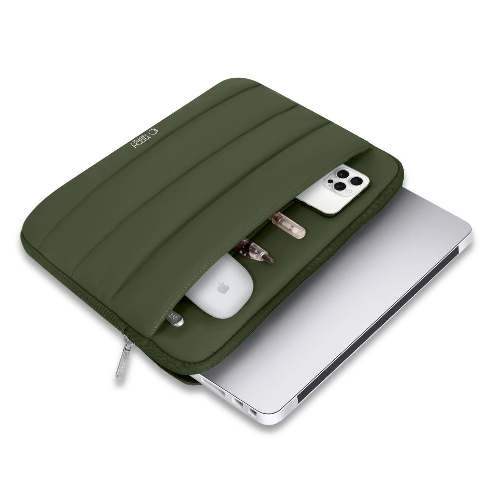Tech Protect Tech-Protett Fluffy Nešiojamas kompiuteris Bag 13-14 - Žalias