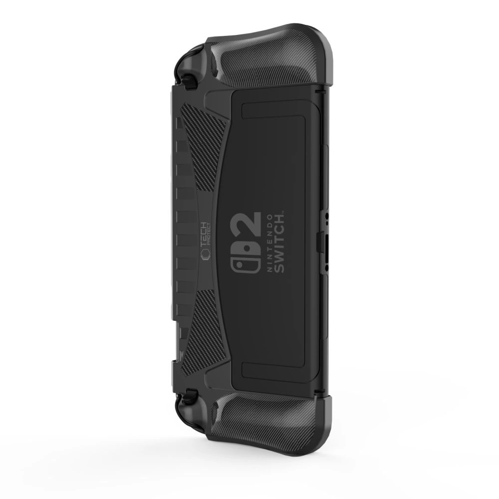 „Tech-Protect“ TPU anglies pluošto dėklas, skirtas „Nintendo Switch 2“ - Juodas