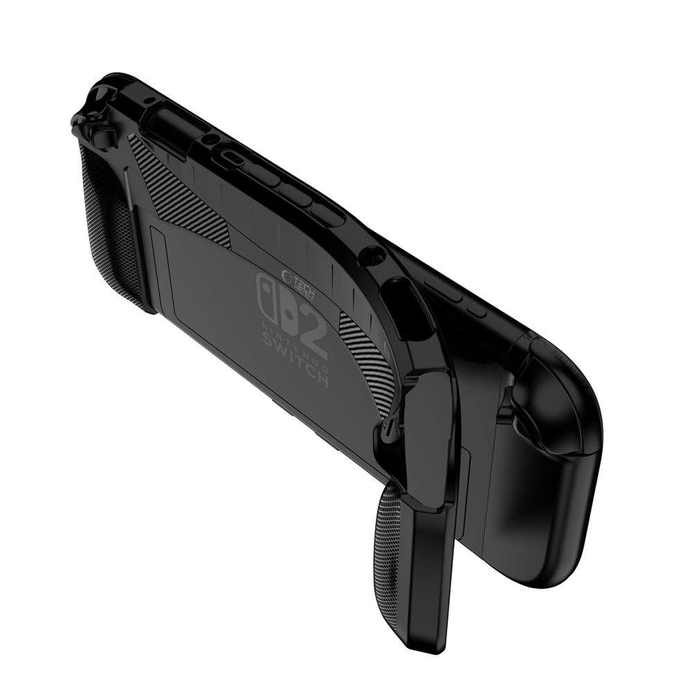„Tech-Protect“ TPU anglies pluošto dėklas, skirtas „Nintendo Switch 2“ - Juodas
