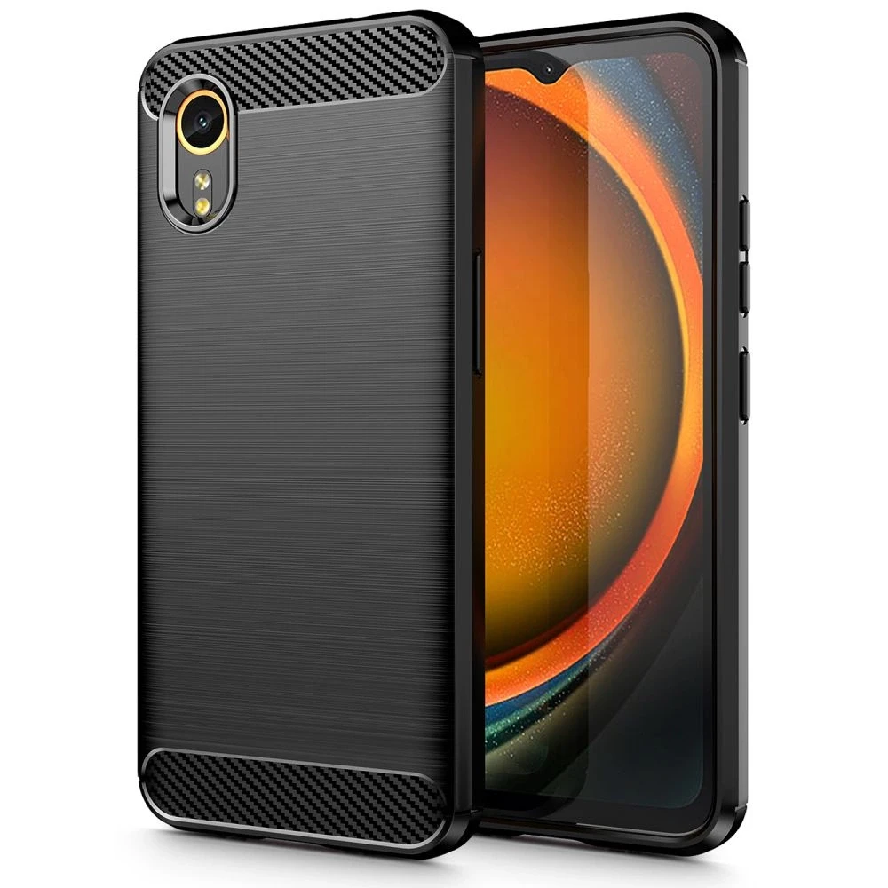 Samsung Galaxy XCover 7 Tech-Protect TPU Carbon dėklas telefonui juodos spalvos