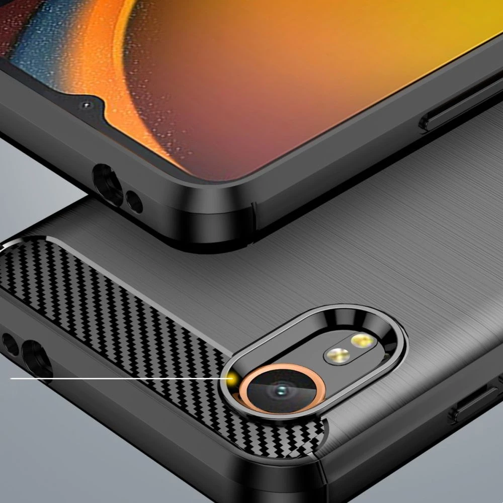 Samsung Galaxy XCover 7 Tech-Protect TPU Carbon dėklas telefonui juodos spalvos