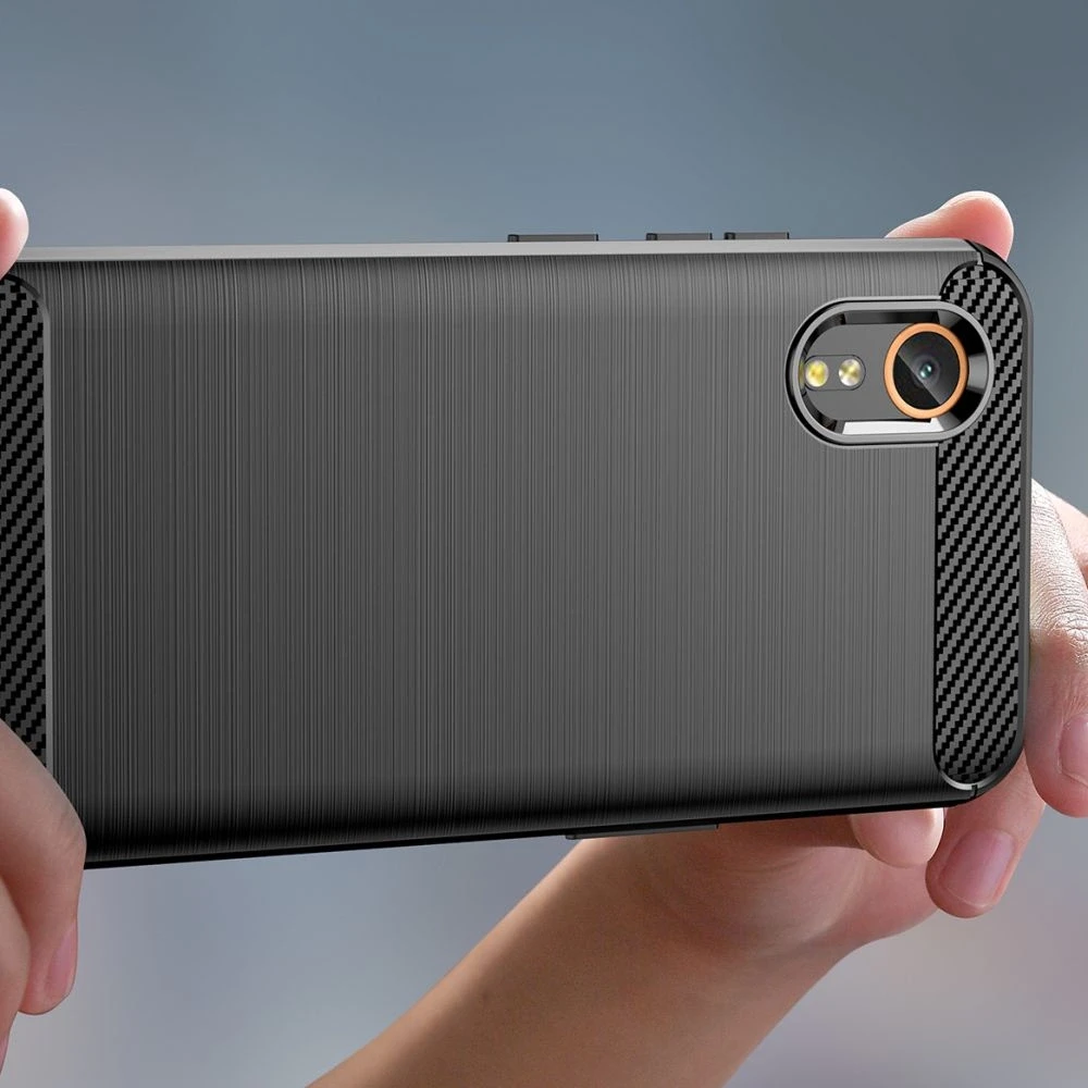 Samsung Galaxy XCover 7 Tech-Protect TPU Carbon dėklas telefonui juodos spalvos