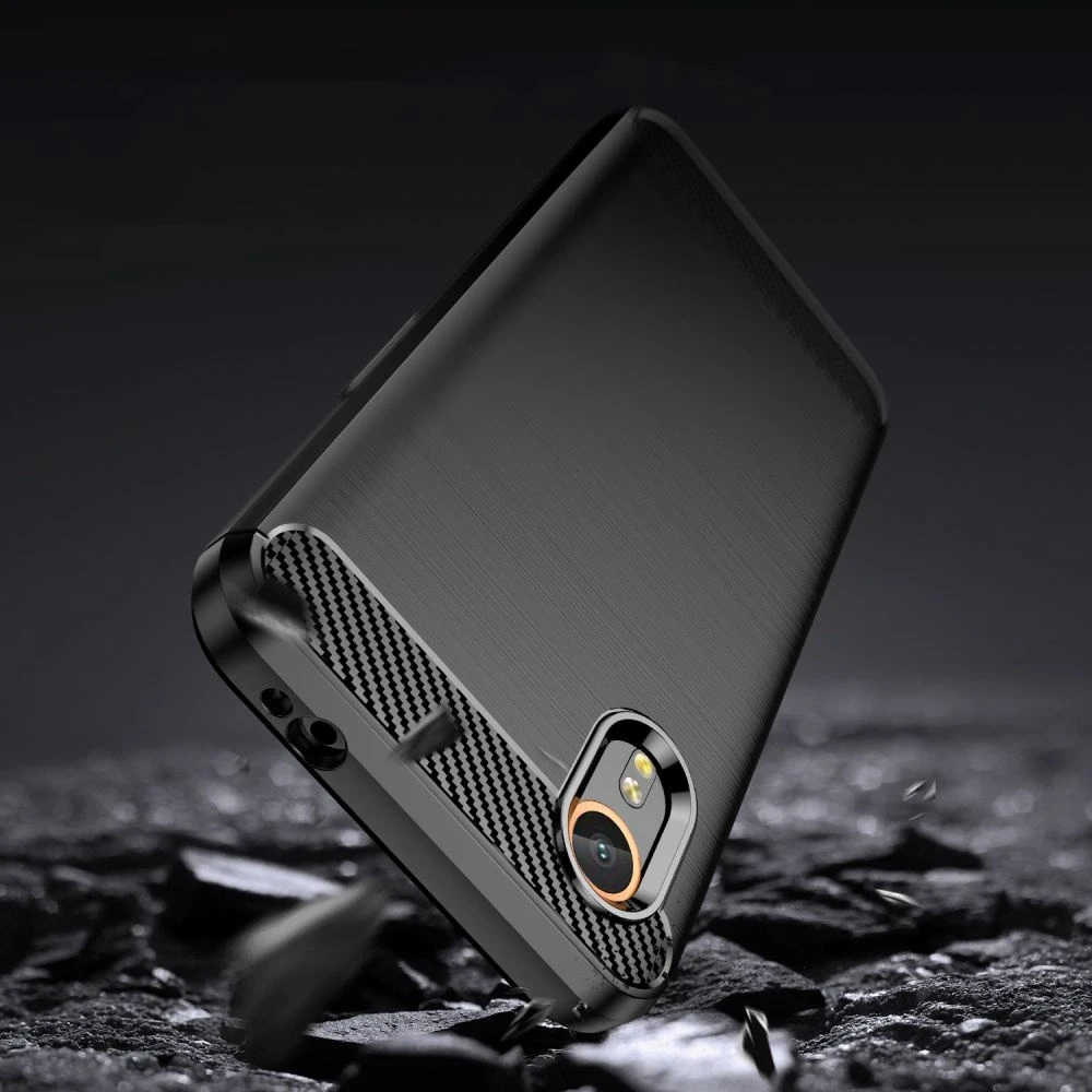 Samsung Galaxy XCover 7 Tech-Protect TPU Carbon dėklas telefonui juodos spalvos