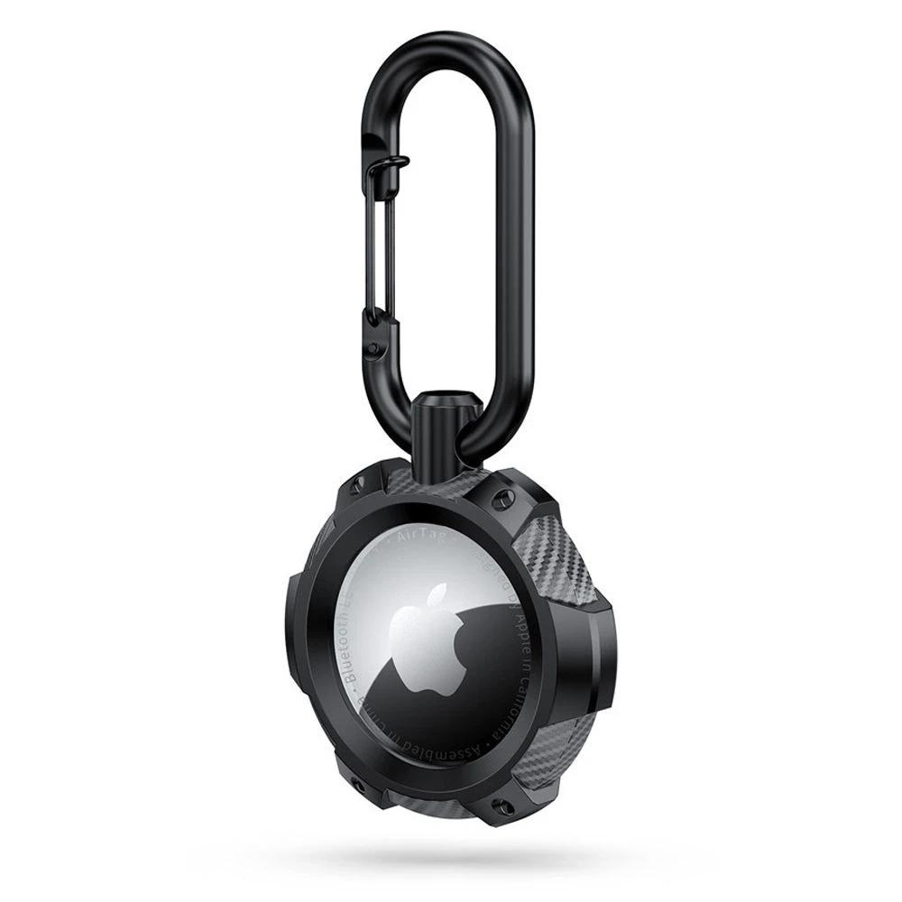 Dėklas Tech-Protect TPUCarbon Apple AirTag – juodos spalvos