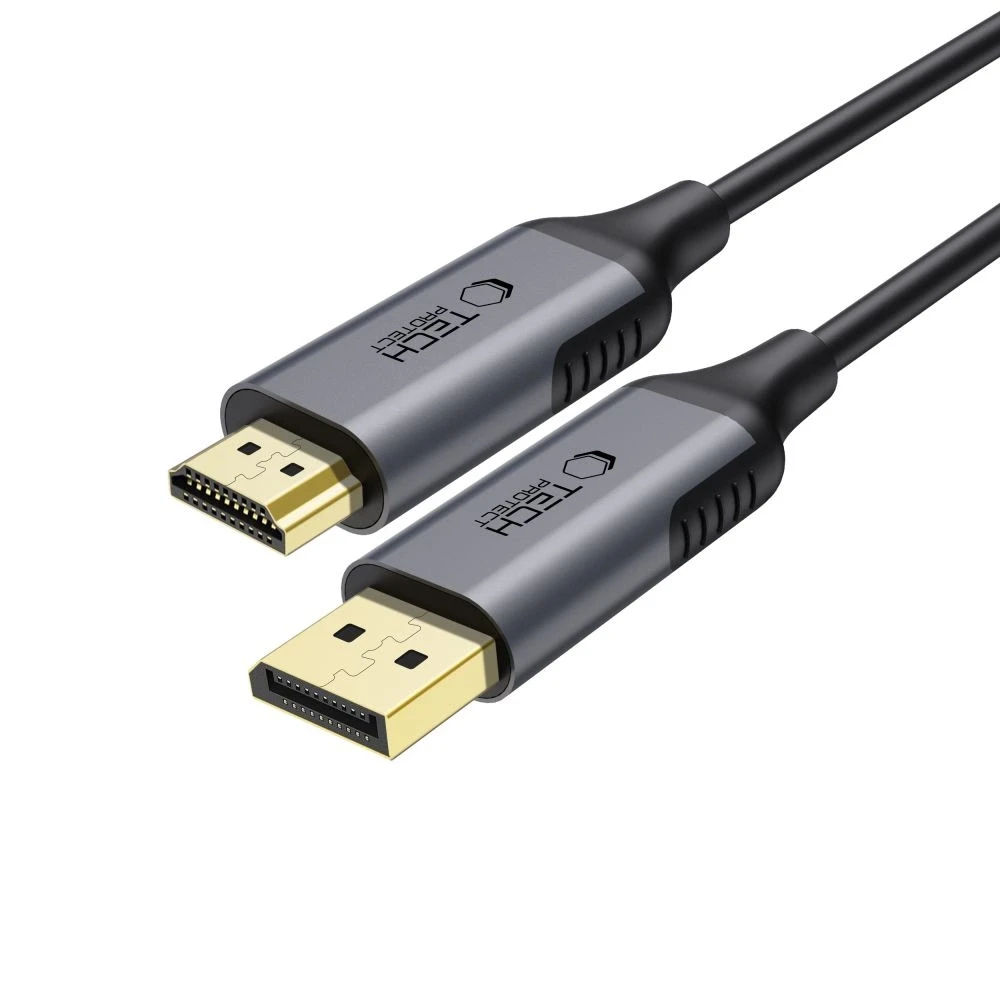 Tech-Protect UltraBoost DisplayPort / HDMI 2.0 Cable 4K 60Hz 2m - Juodas