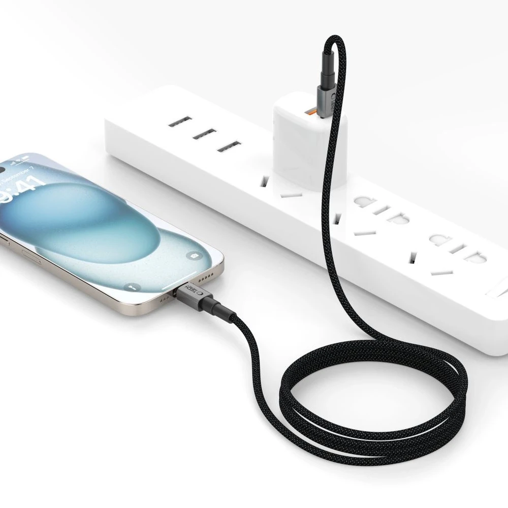 Tech-Protect Ultraboost DNA USB-C / Lightning PD27W/3A laidas 200 cm - pilka