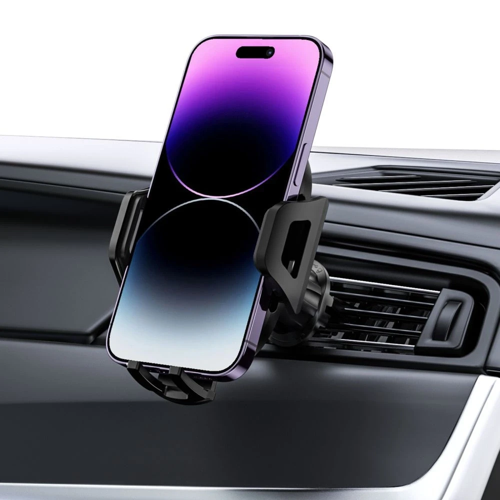 Tech-Protect V5 automobilinis telefono laikiklis for cockpit / air vent – juodos spalvos
