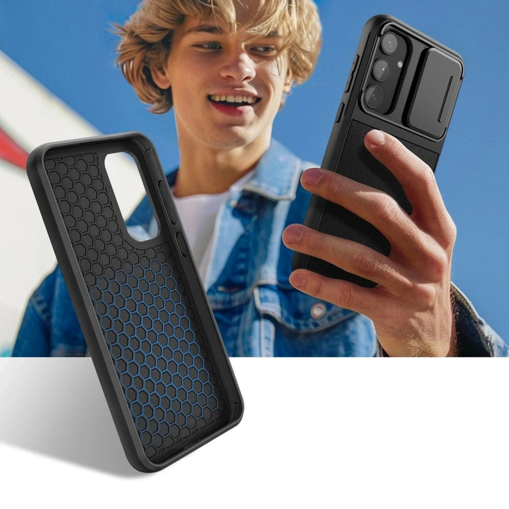 Samsung Galaxy A55 5G Tech-Protect Velar Cam+ dėklas telefonui juodos spalvos