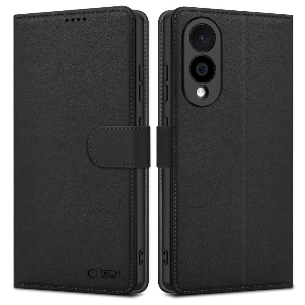 Dėklas „Tech-Protect“ piniginė „Galaxy S25 Edge“ juoda